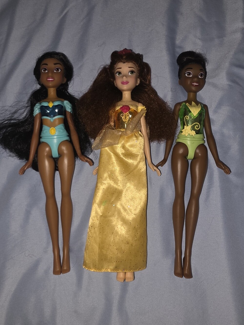 Disney Princess Dolls Jasmine, Belle, Tiana